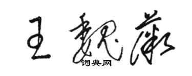 骆恒光王魏薇草书个性签名怎么写