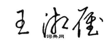 骆恒光王湘雁草书个性签名怎么写