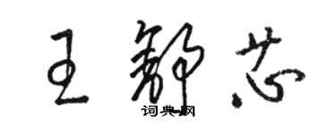 骆恒光王舒芯草书个性签名怎么写