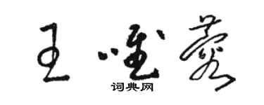 骆恒光王唯蓉草书个性签名怎么写