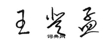 骆恒光王登孟草书个性签名怎么写