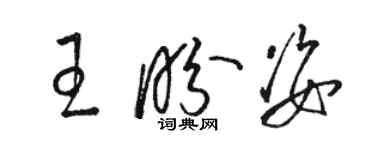 骆恒光王盼姿草书个性签名怎么写