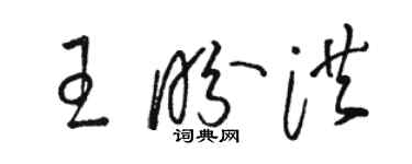 骆恒光王盼洪草书个性签名怎么写