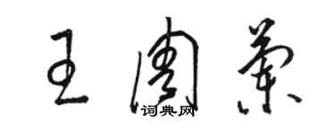 骆恒光王周兰草书个性签名怎么写
