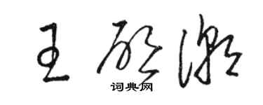 骆恒光王启潮草书个性签名怎么写