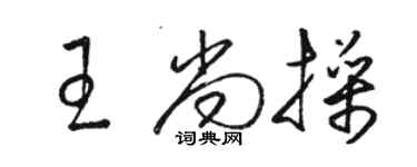 骆恒光王尚操草书个性签名怎么写