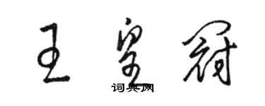 骆恒光王皇冠草书个性签名怎么写