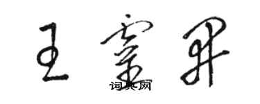 骆恒光王灵开草书个性签名怎么写