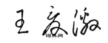 骆恒光王夏激草书个性签名怎么写