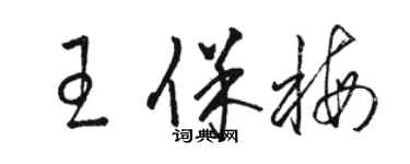骆恒光王保梅草书个性签名怎么写