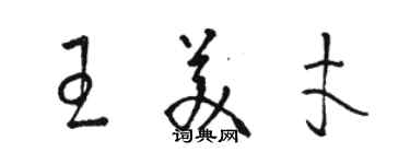 骆恒光王美才草书个性签名怎么写