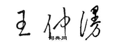 骆恒光王仲漫草书个性签名怎么写