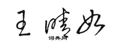 骆恒光王晴如草书个性签名怎么写