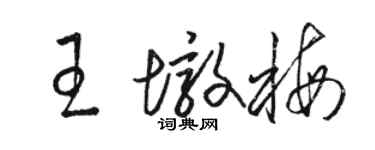 骆恒光王墩梅草书个性签名怎么写