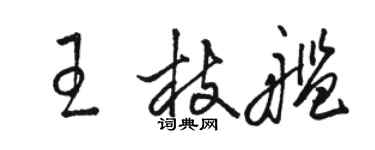 骆恒光王枝舰草书个性签名怎么写