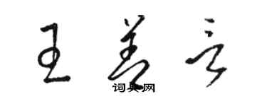 骆恒光王善言草书个性签名怎么写