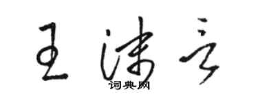 骆恒光王沫言草书个性签名怎么写