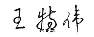 骆恒光王特伟草书个性签名怎么写