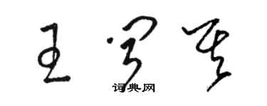 骆恒光王闻其草书个性签名怎么写