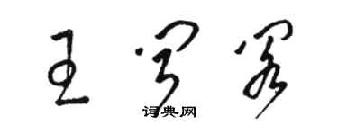 骆恒光王闻阁草书个性签名怎么写