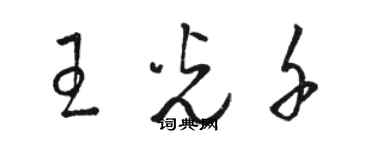 骆恒光王光千草书个性签名怎么写