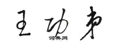 骆恒光王功弟草书个性签名怎么写