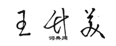 骆恒光王竹美草书个性签名怎么写