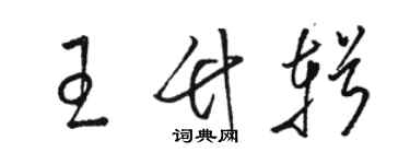 骆恒光王竹辑草书个性签名怎么写