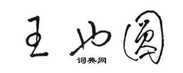 骆恒光王也圆草书个性签名怎么写