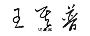 骆恒光王其普草书个性签名怎么写