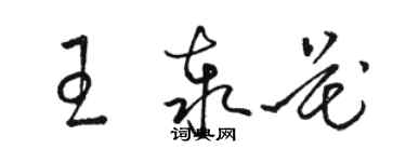 骆恒光王泰花草书个性签名怎么写