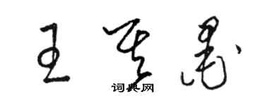 骆恒光王其墨草书个性签名怎么写