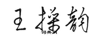 骆恒光王操韵草书个性签名怎么写