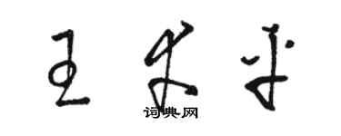 骆恒光王幸平草书个性签名怎么写