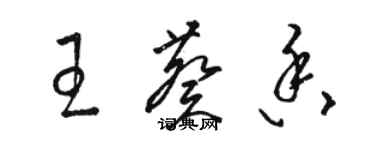 骆恒光王葵香草书个性签名怎么写