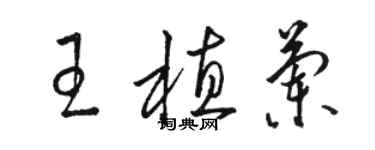 骆恒光王植兰草书个性签名怎么写