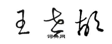 骆恒光王世胡草书个性签名怎么写