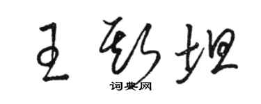 骆恒光王斯坦草书个性签名怎么写