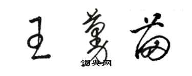 骆恒光王蔓苗草书个性签名怎么写