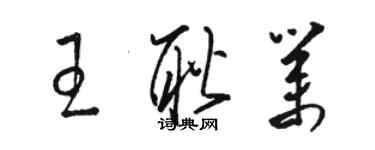 骆恒光王耿业草书个性签名怎么写