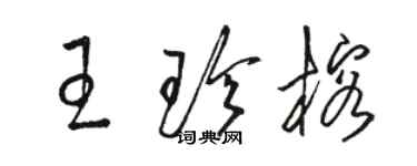 骆恒光王珍榕草书个性签名怎么写