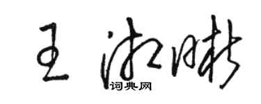 骆恒光王湘晰草书个性签名怎么写