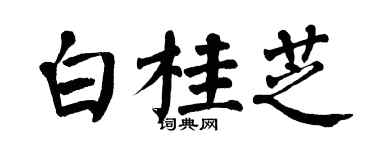 翁闿运白桂芝楷书个性签名怎么写