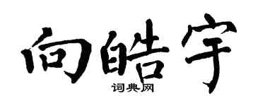 翁闿运向皓宇楷书个性签名怎么写
