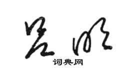 骆恒光吕明草书个性签名怎么写