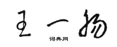 骆恒光王一肠草书个性签名怎么写