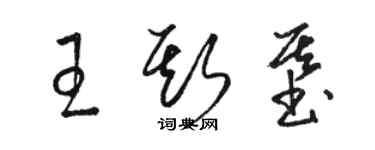 骆恒光王斯基草书个性签名怎么写