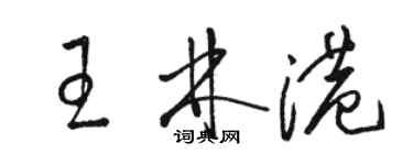 骆恒光王林港草书个性签名怎么写