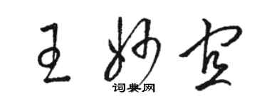 骆恒光王妙宜草书个性签名怎么写