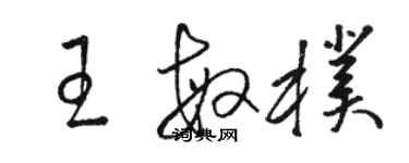 骆恒光王敏朴草书个性签名怎么写